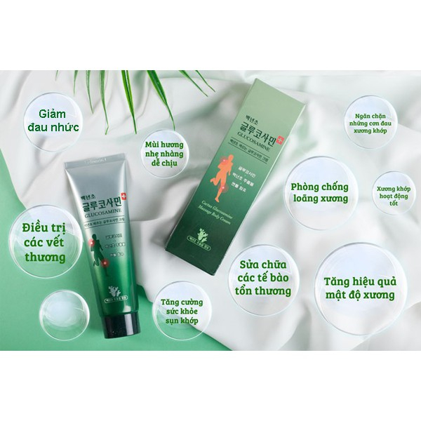 Dầu lạnh xoa bóp Hàn Quốc Glucosamine 150ml Catus Glucosamine Massage Body Cream giảm nhức mỏi shop Hong1008