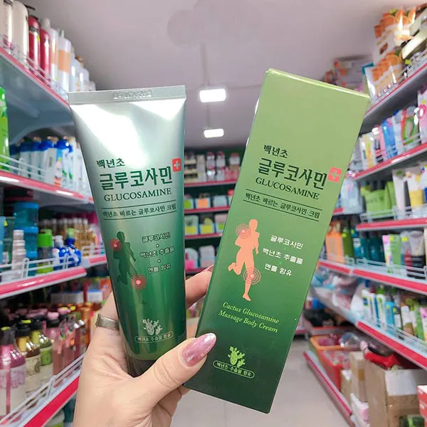 Dầu lạnh xoa bóp Hàn Quốc Glucosamine 150ml Catus Glucosamine Massage Body Cream giảm nhức mỏi shop Hong1008