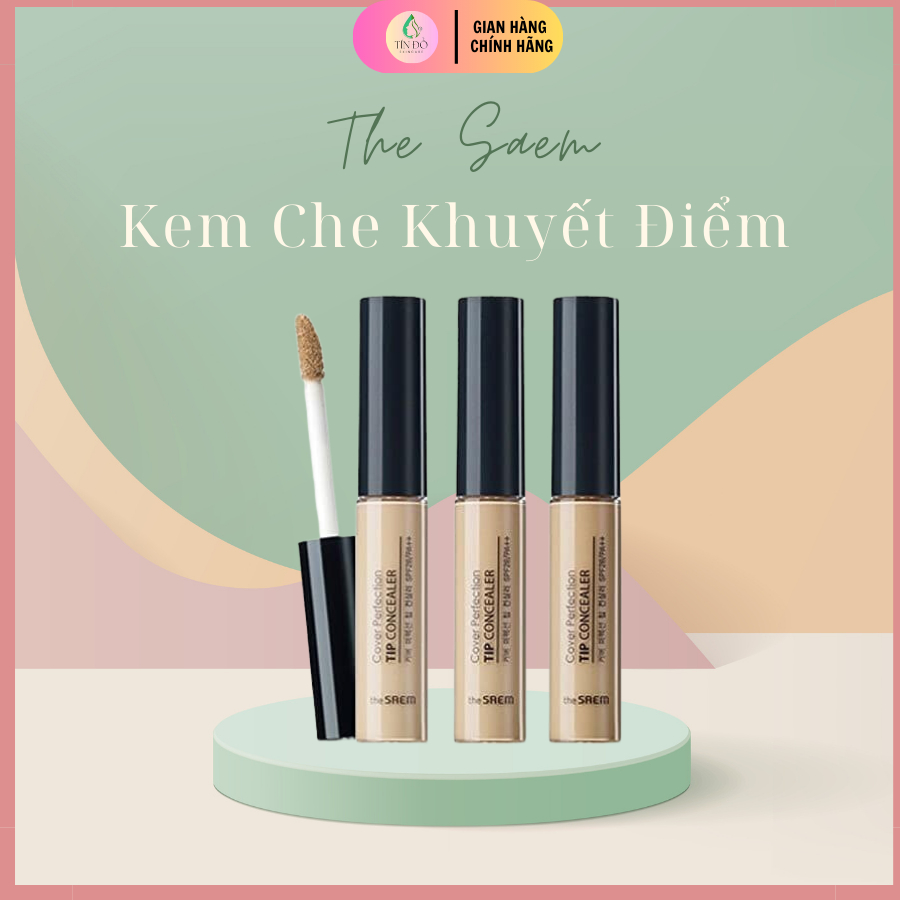 Kem che khuyết điểm The Saem Cover Perfection Tip Conceale, kem che khuyết điểm tone 1, 1.25, 1.5, 1.75, 2.0