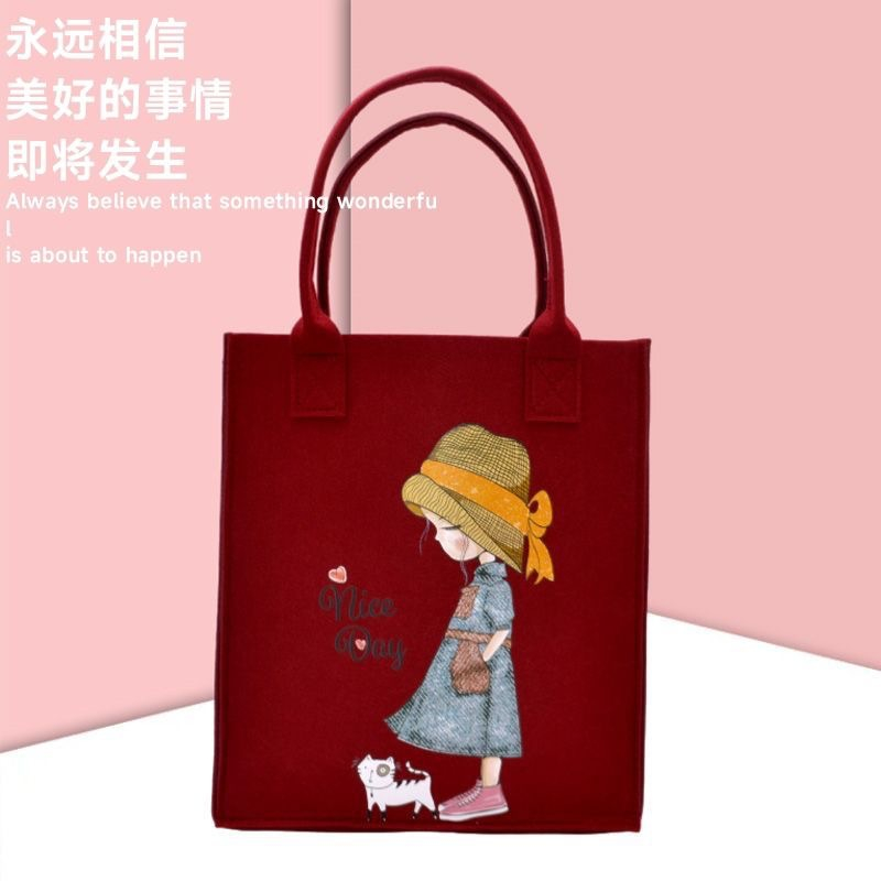 Túi Nỉ JILY Siêu Cute Cho Bạn Gái 30x25x10cm