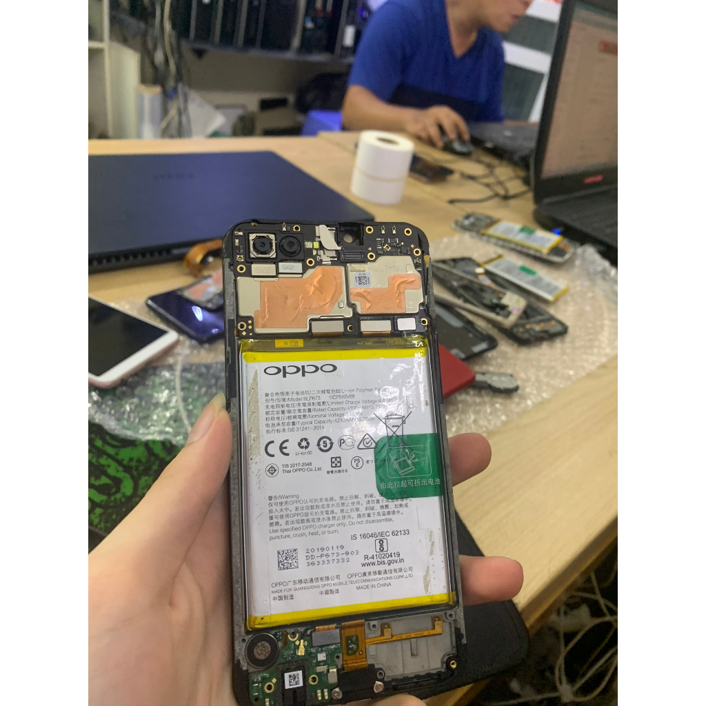 Linh kiện Oppo A3s zin bóc máy chính hãng gồm main loa camera pin ...