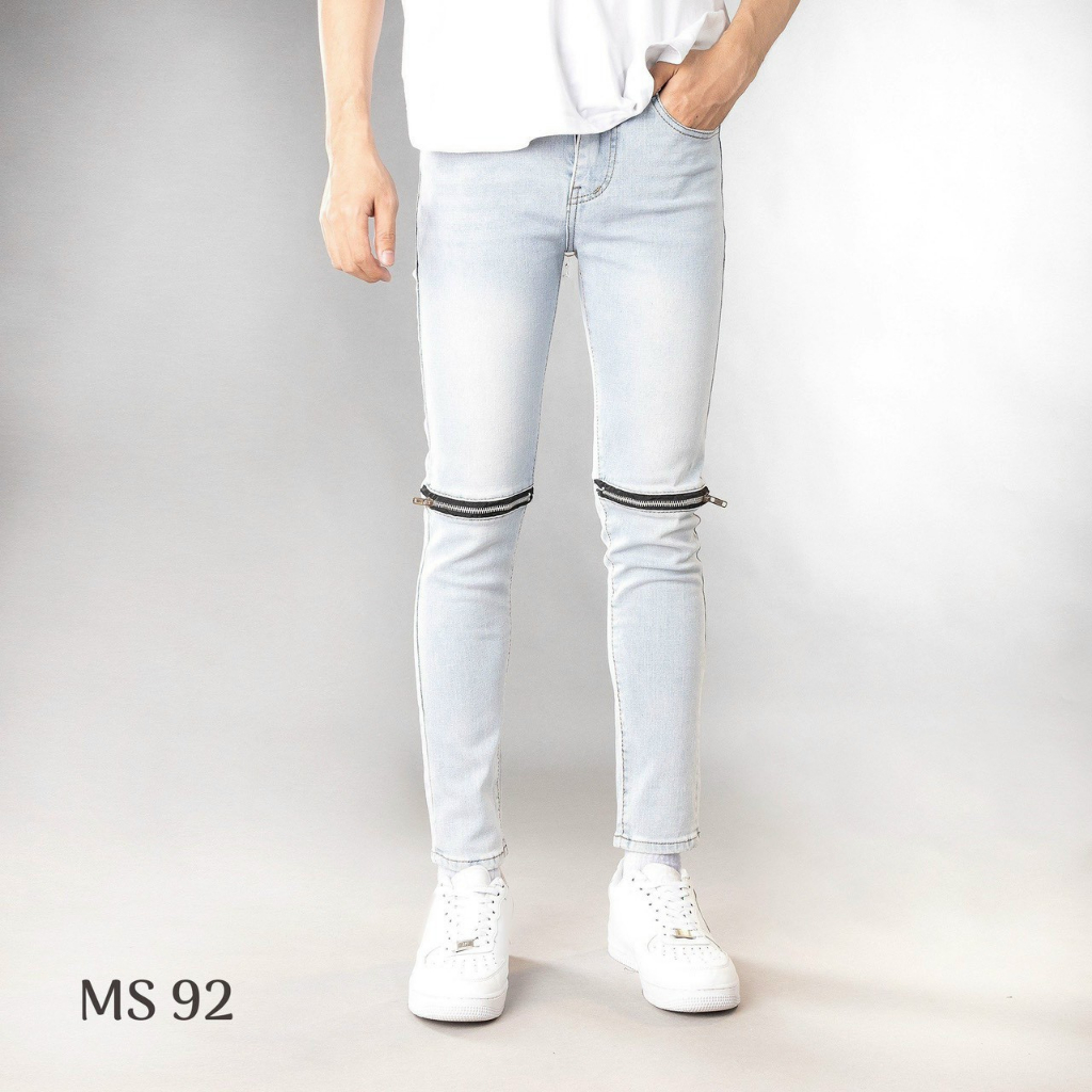 Quần Jean Nam - Quần Bò Nam  DR5010RT Ống Côn Phối Rách Cá Tính Trẻ Trung