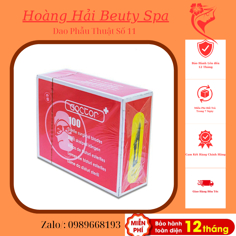 Dao Số 11 Hộp Dao Mổ Cắt Đáy Sẹo Rỗ Nặn Mụn Kiato Cao Cấp Hộp 100 Cái