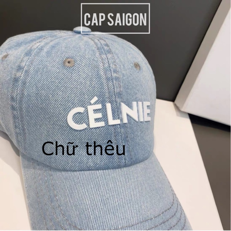 Mũ lưỡi trai CAPSAIGON chất denim jean dày dặn phom mềm thêu CLINE unisex nam nữ