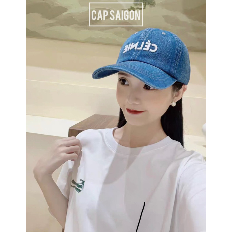 Mũ lưỡi trai CAPSAIGON chất denim jean dày dặn phom mềm thêu CLINE unisex nam nữ