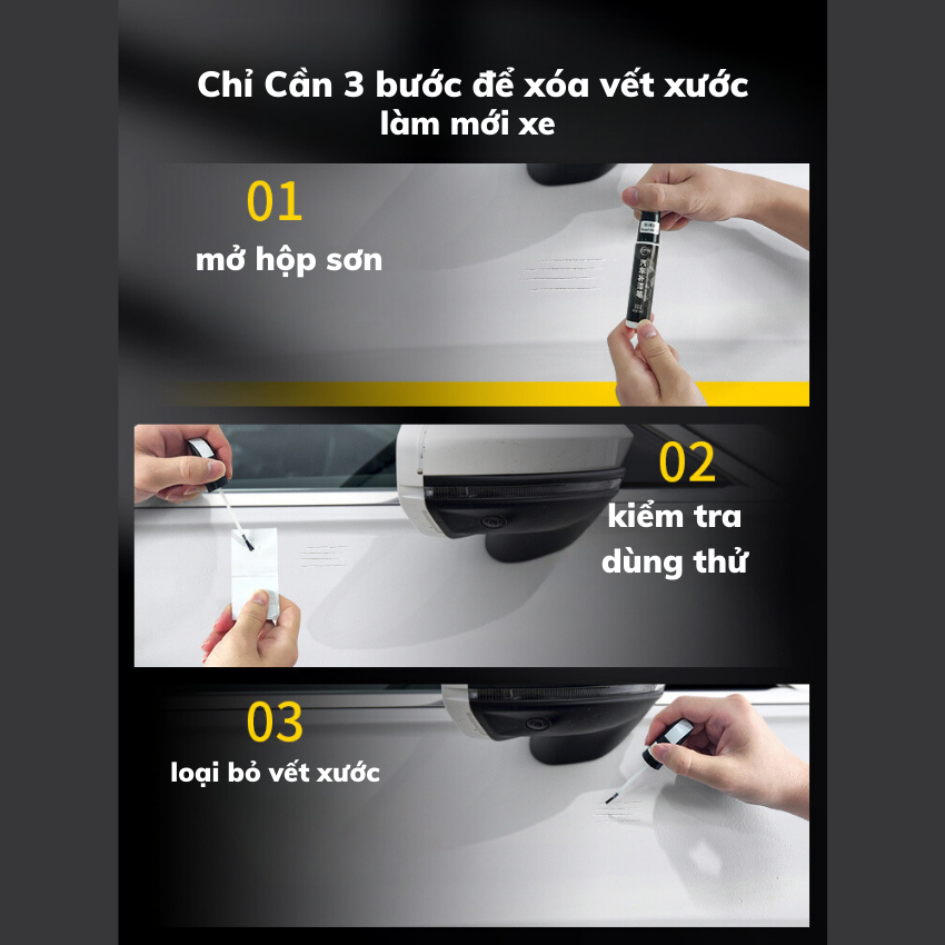 Bút xoá vết trầy xước Chuyên Dụng Ô tô, Làm mới xe Cho mọi vết xước Sọc, Chấm Bi,...Nước Sơn Cao Cấp, Chống Bong Tróc