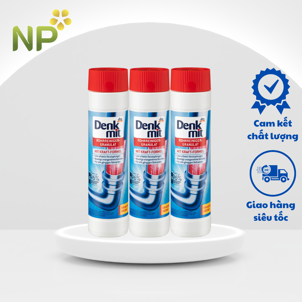 Bột Thông Cống Denkmit 600gr - Hàng Nội Địa Đức, Thông Tắc Đường Ống Hiệu Quả.