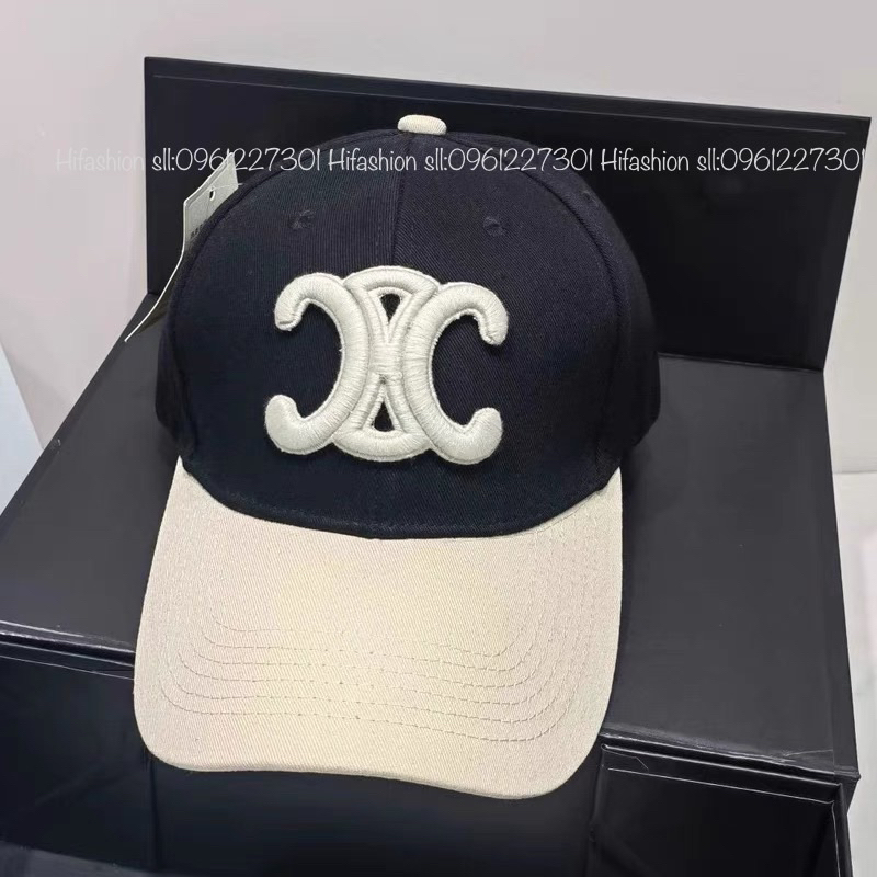 Nón kết CeLiii phối màu trắng đen hottrend- Hình thêu sắc nét- Chất liệu kaki mềm thoáng mát…