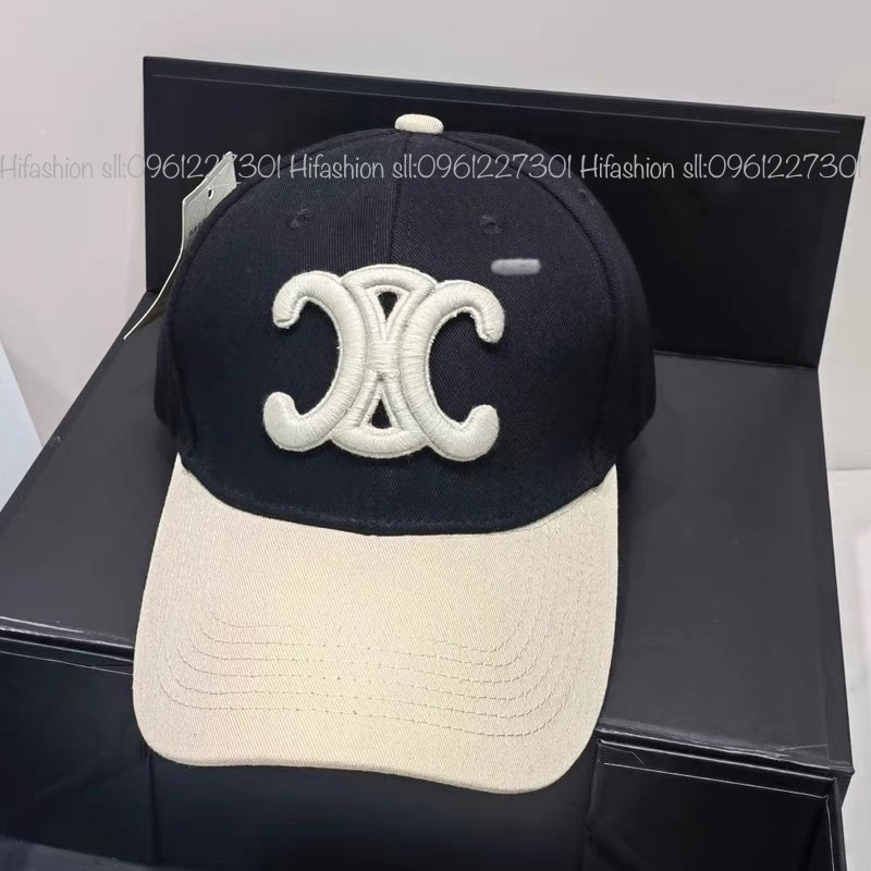 Nón kết CeLiii phối màu trắng đen hottrend- Hình thêu sắc nét- Chất liệu kaki mềm thoáng mát…