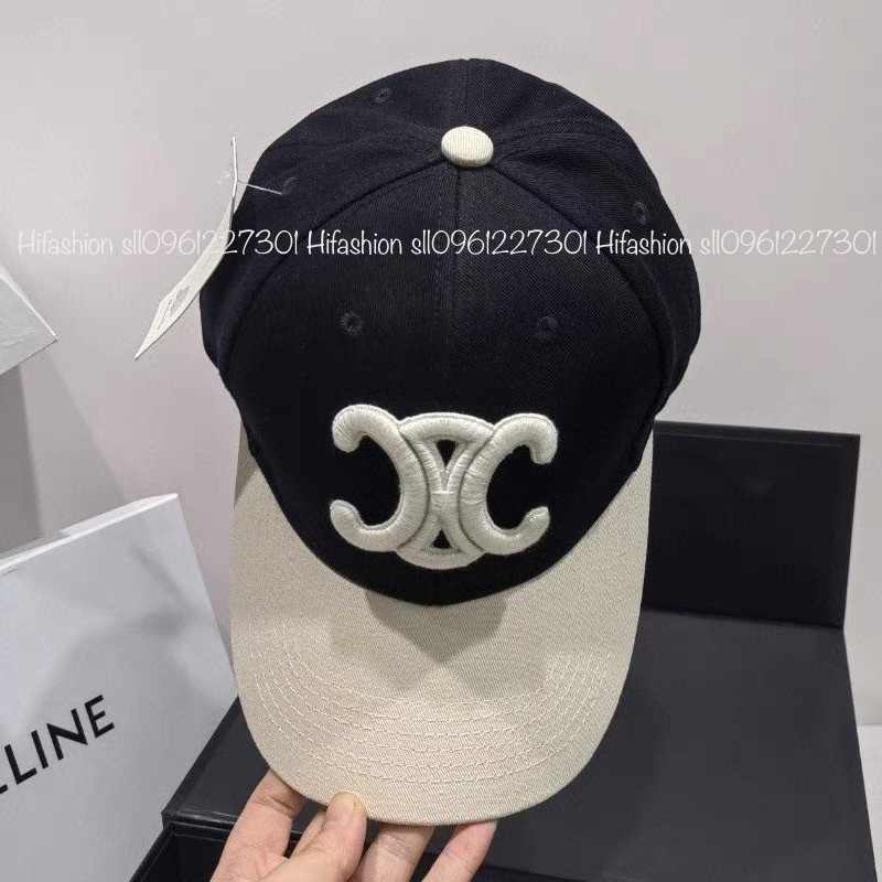 Nón kết CeLiii phối màu trắng đen hottrend- Hình thêu sắc nét- Chất liệu kaki mềm thoáng mát…