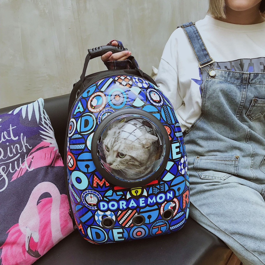 Balo phi thuyền TEHEE chất liệu nhựa dẻo in hình cho thú cưng siêu cute