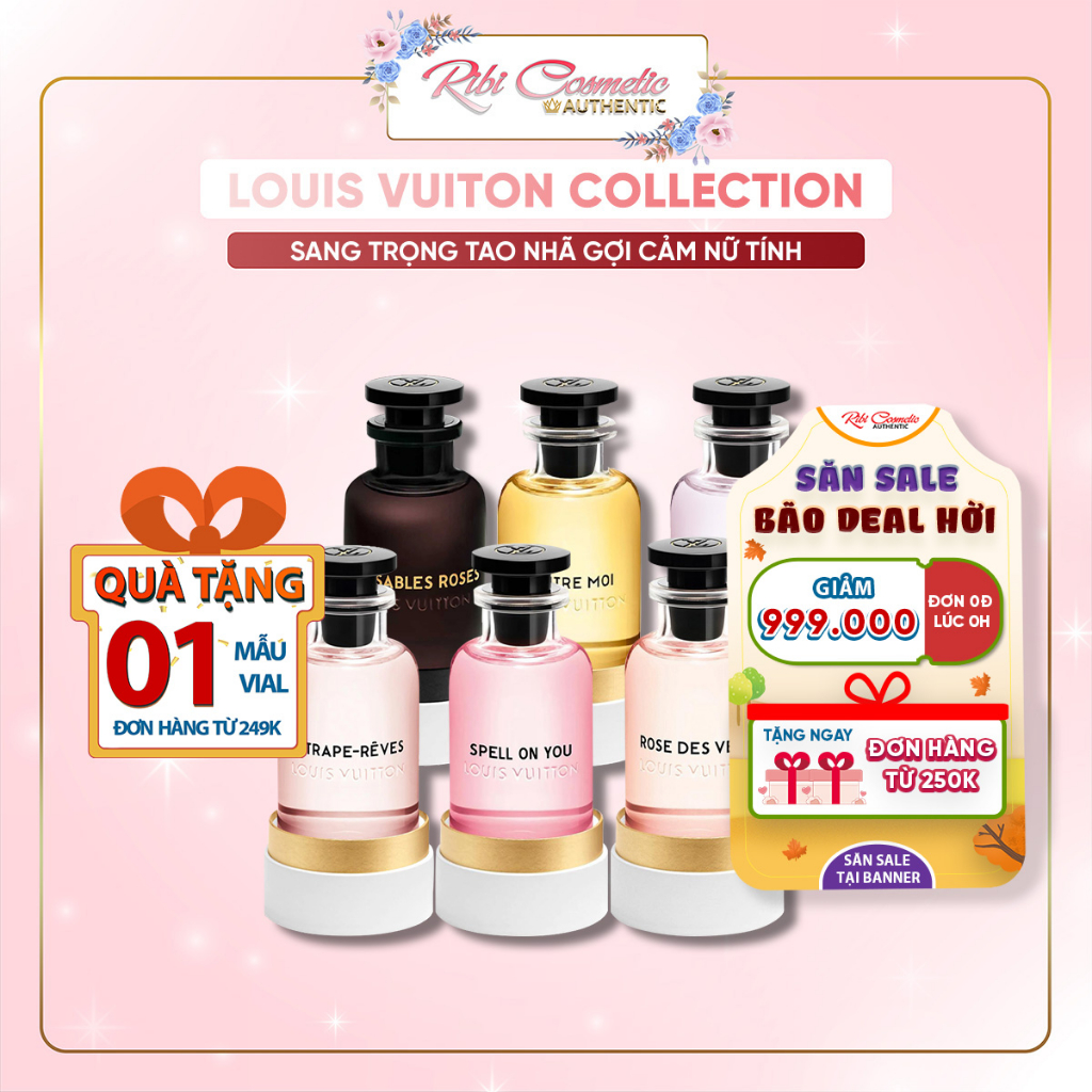 Nước Hoa Lv Attrape Raves, Contre Moi, Les Sables Roses, Rose Des Vents, Spell On You, Heures D'absence Ribicosmetics