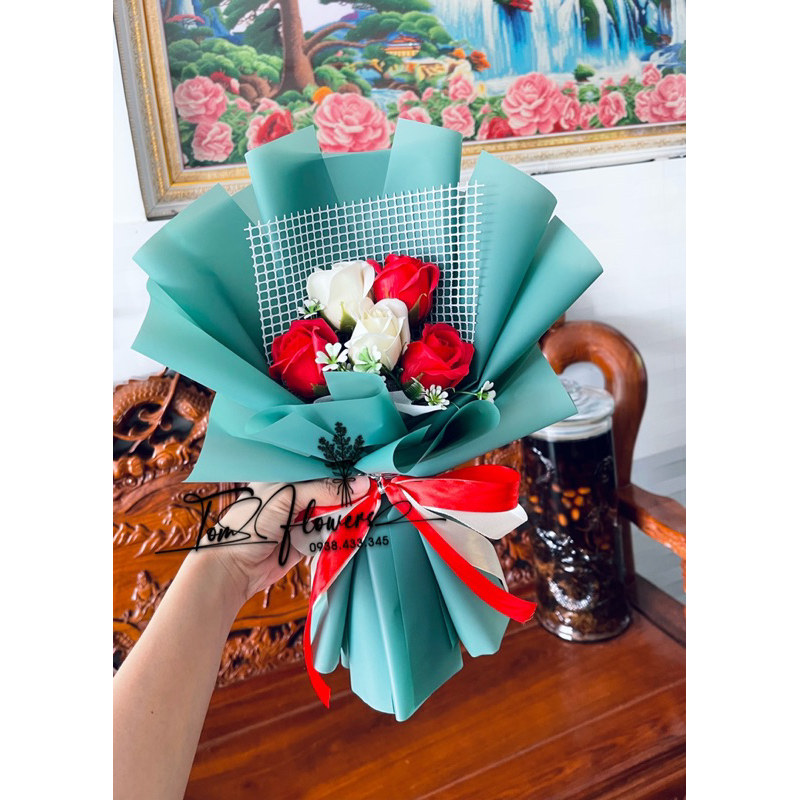 Bó Hoa Sáp 5 bông bó to cực kì sang chảnh