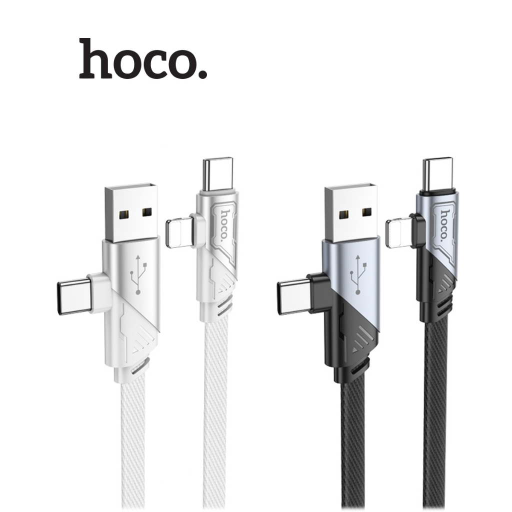 Cáp sạc nhanh Hoco U119 4in1  Type-C/PD60W và PD20W, sạc nhanh 3A, dài 1.2m