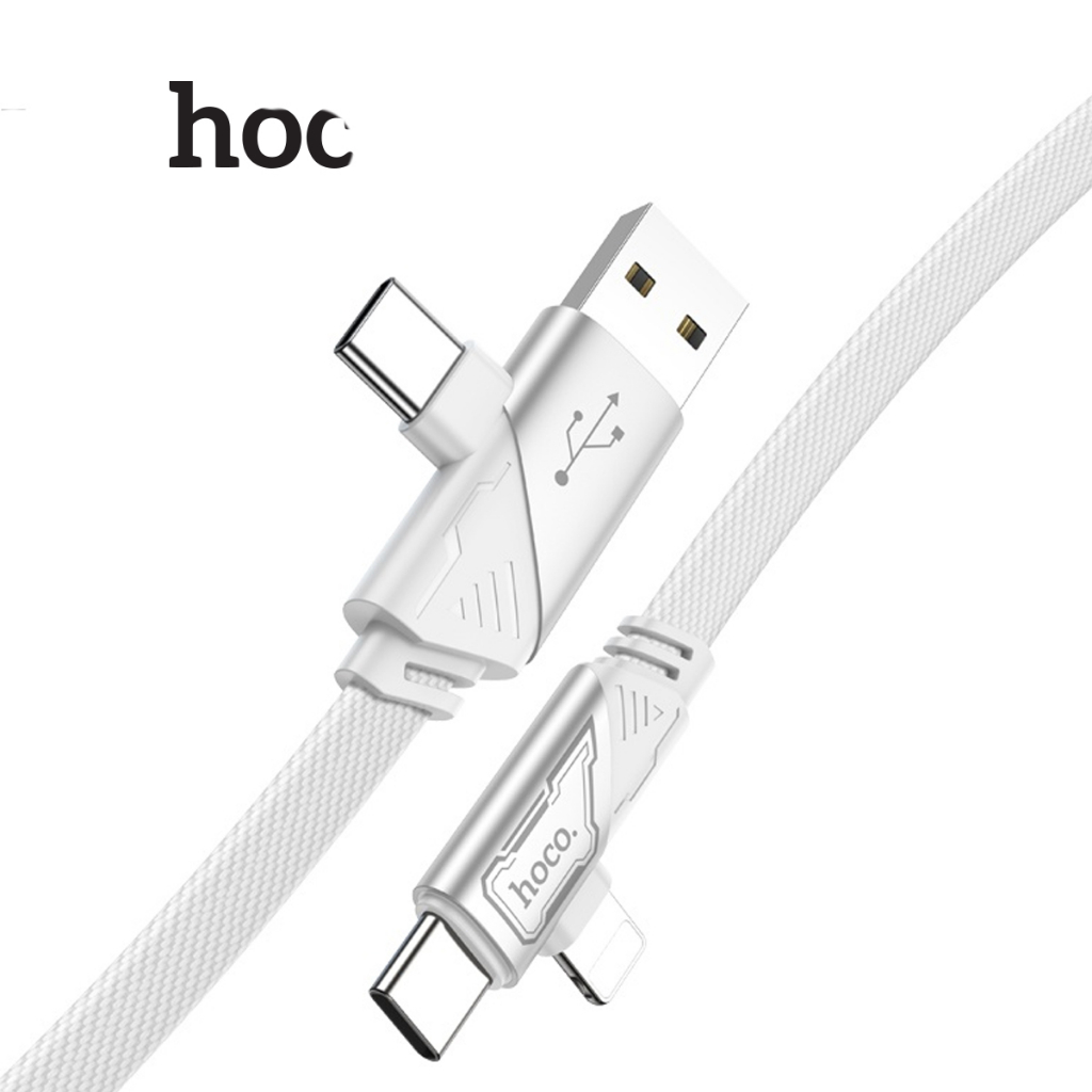 Cáp sạc nhanh Hoco U119 4in1  Type-C/PD60W và PD20W, sạc nhanh 3A, dài 1.2m