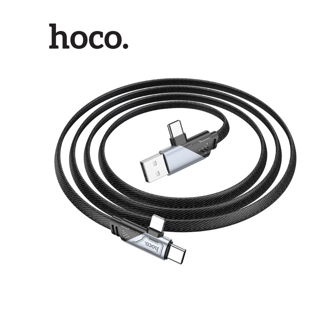 Cáp sạc nhanh Hoco U119 4in1  Type-C/PD60W và PD20W, sạc nhanh 3A, dài 1.2m