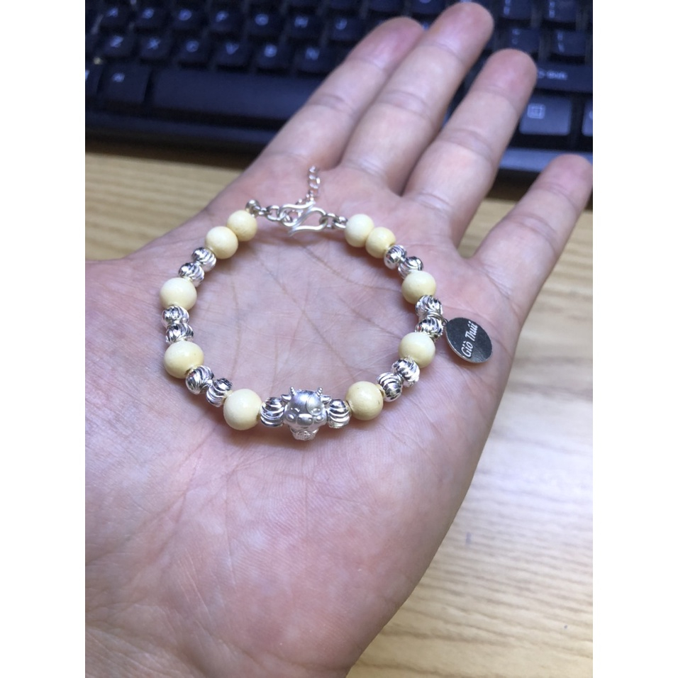 Vòng Dâu Tằm Cho Bé,Vòng Dâu Mix Bạc Miễn Phí Khắc Tên Theo Yêu Cầu