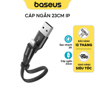 Cáp sạc ngắn 23cm Sạc nhanh chính hãng Baseus dùng cho các dòng điện thoại 7/7 plus / 8 / 8 pLus...