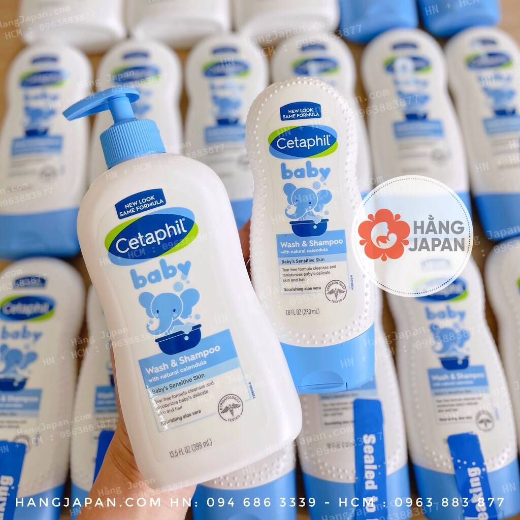 Sản phẩm tắm gội Cetaphil Baby Moisturizing Bath & Wash dưỡng ẩm cho da dịu lành 230ml/ 399ml Úc