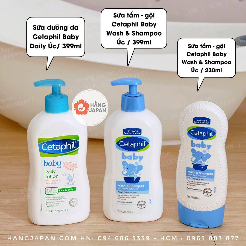 Sản phẩm tắm gội Cetaphil Baby Moisturizing Bath & Wash dưỡng ẩm cho da dịu lành 230ml/ 399ml Úc
