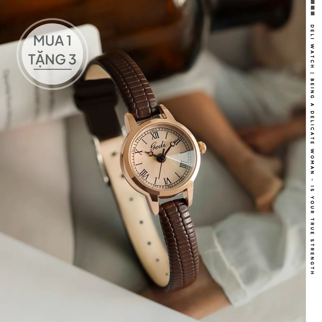 Đồng Hồ Nữ GEDI Chính Hãng, Thiết kế Nhỏ Gọn Xinh Xắn, Chống nước 3ATM - GEDI 3805