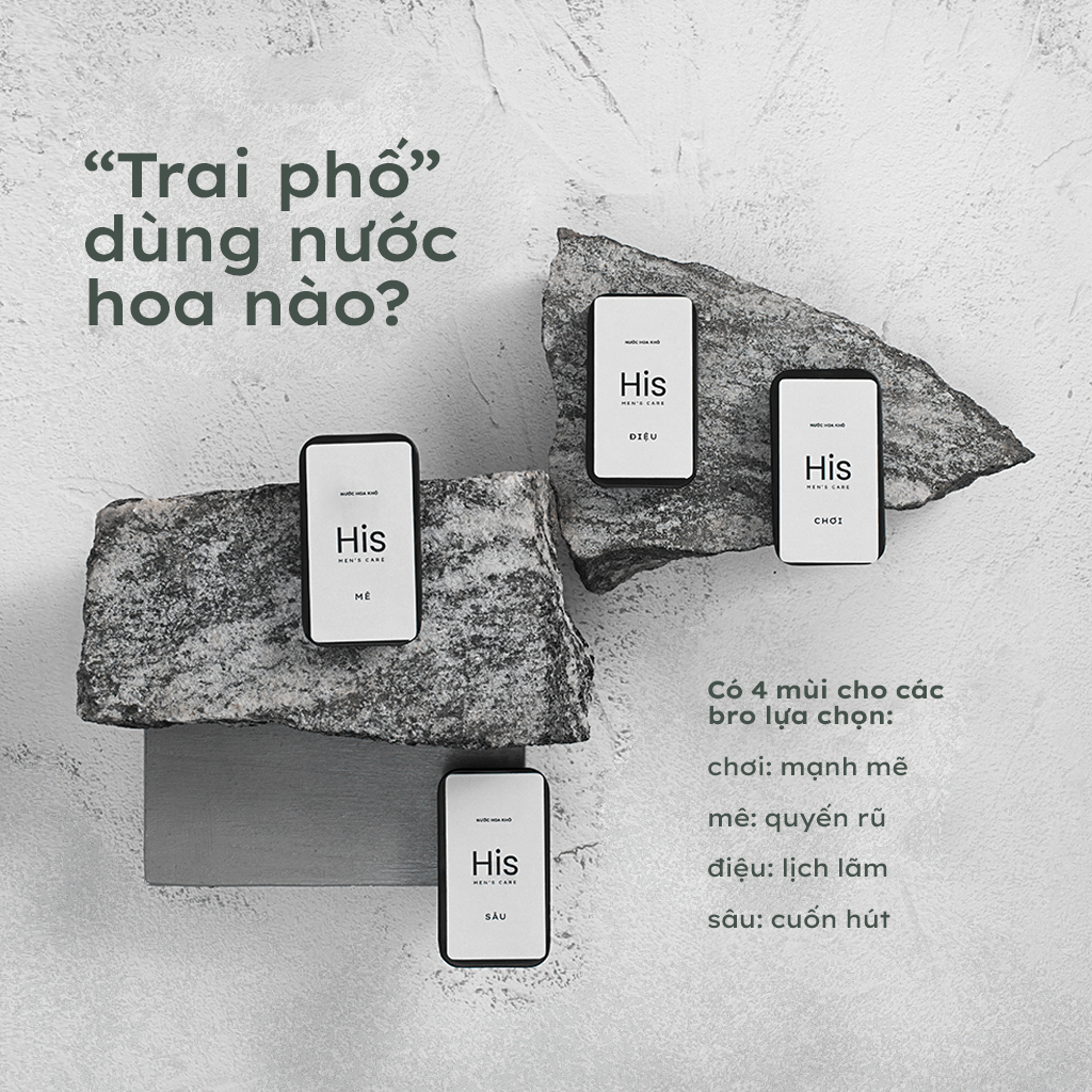 Combo Kiến Tạo Trai Phố - Sữa tắm His men's care hương nước hoa và sạch sâu dành cho nam giới 350ml - Quà tặng nam giới