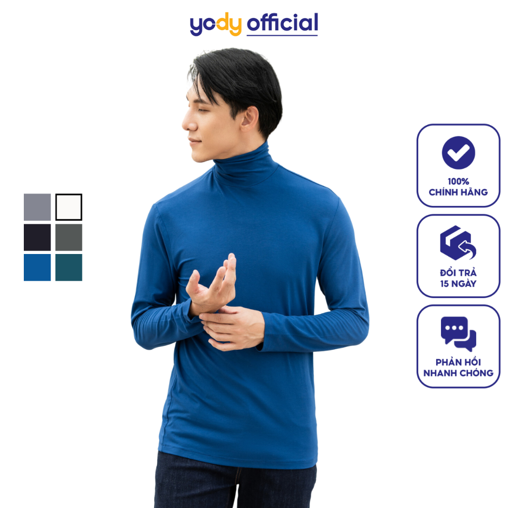 Áo thun YODY dài tay giữ nhiệt mặc thu đông chất cotton mềm mịn ATM5149