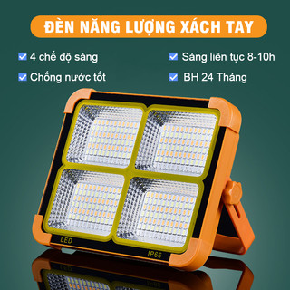 Đèn năng lượng mặt trời cầm tay solar light 200w - bh 24 tháng