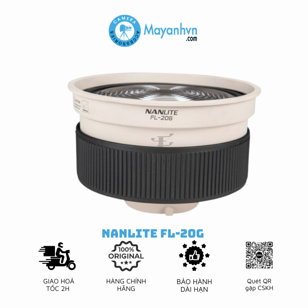 Ống Kính Nanlite Fl-20g Fresnel Lens Dùng Cho Forza 300 Và Froza 500