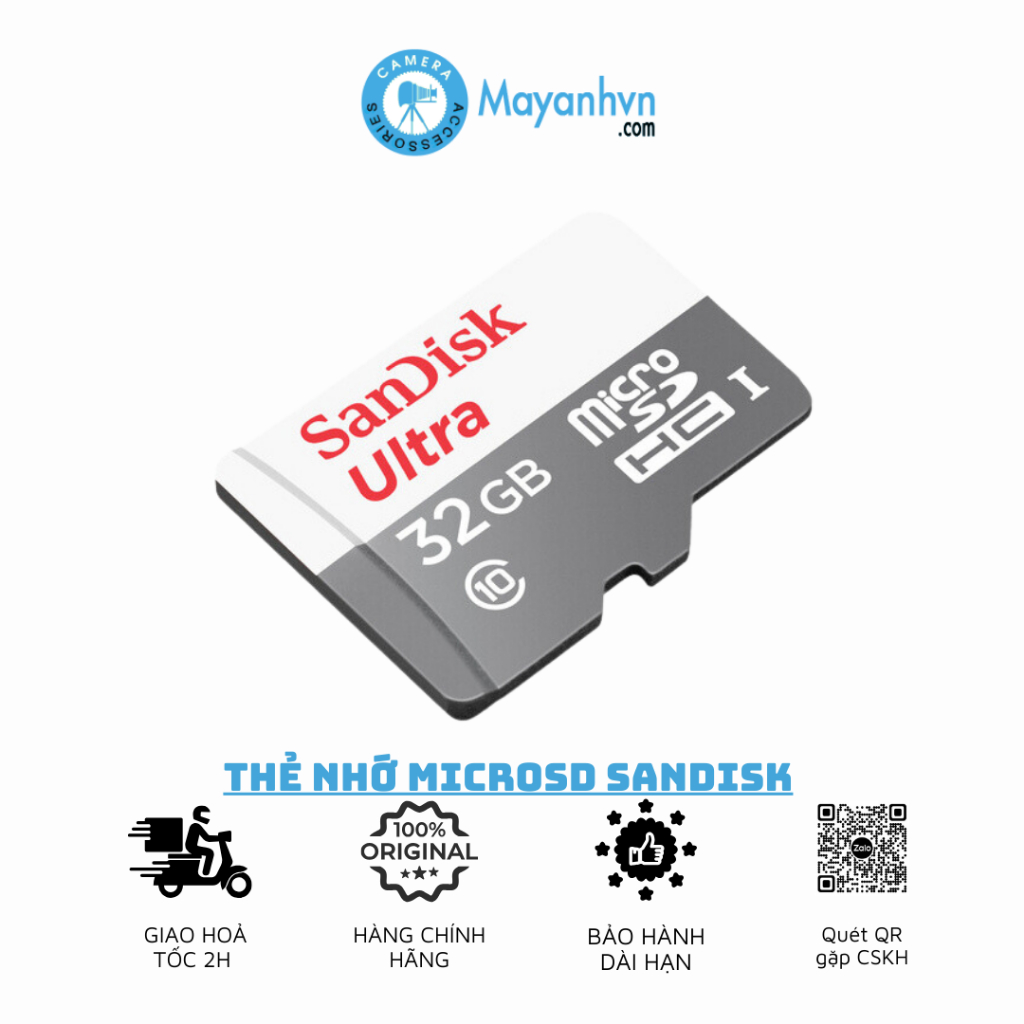 Thẻ Nhớ MicroSD Sandisk Ultra 32gb 100mb/s