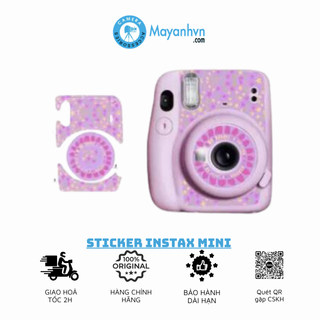 Sticker Instax Mini - Miếng Dán Thân Máy Ảnh Fujifilm Instax Mini 11- Màu Ngẫu Nhiên