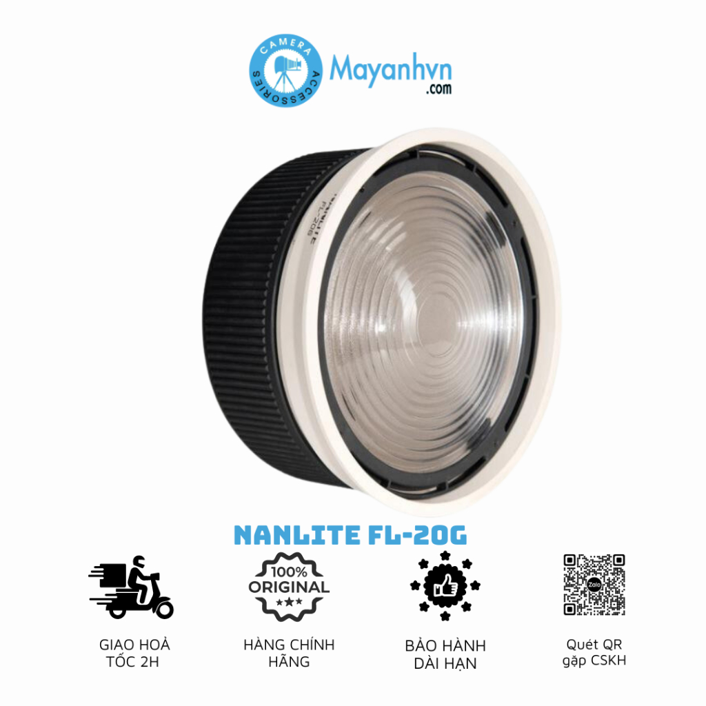 Ống Kính Nanlite Fl-20g Fresnel Lens Dùng Cho Forza 300 Và Froza 500