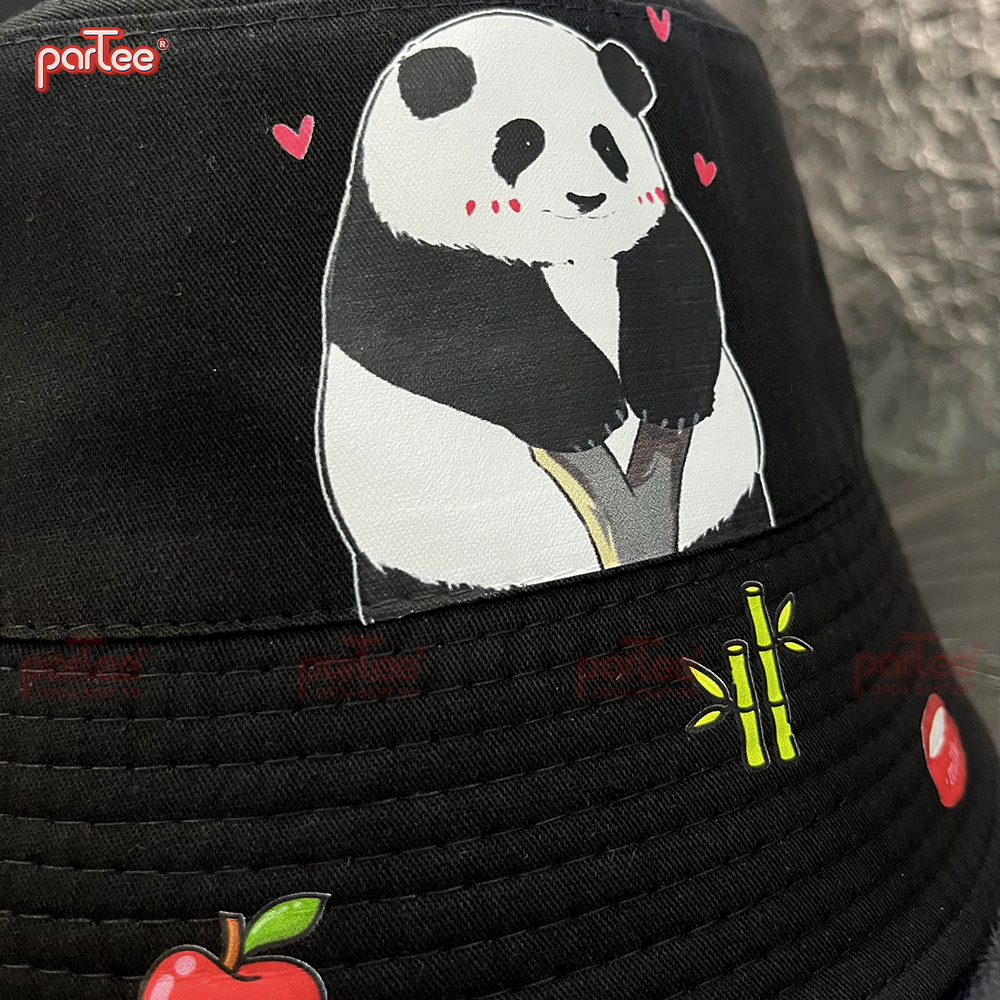 Pandabiz | Mũ Nón Bucket Cotton Gấu Trúc Panda Fubao Hoa Hoa Manh Lan Tam Tái Tử Thất Tử Quốc Bảo Parteeshopvn
