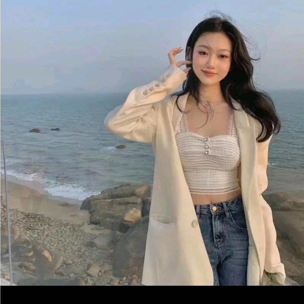 Áo bra ren lưới nhún _Bra Cúc Đá