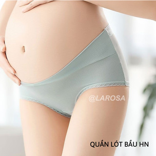 Combo 3 Quần Lót Cho Bầu Larosa bigsize cạp chéo chất liệu cotton thông hơi kháng khuẩn LA88Q