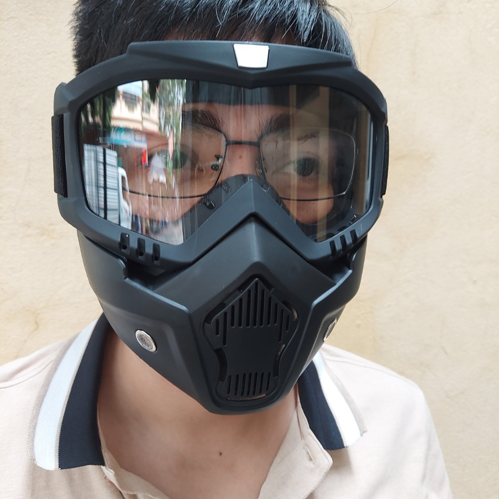 Mặt nạ bảo hộ hàn xì cơ khí chống tia sáng gây hại cho mắt đeo êm không bị mờ hơi