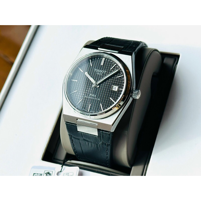 Đồng hồ nam dây da Tissot PRX Powermatic 80 T137.407.16.051.00