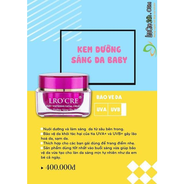 Kem Lrore Dưỡng Da Mặt Baby Skin /Trà xanh chính hãng