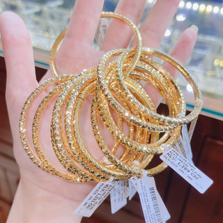 Vòng chiếc chạm khía kim cương 5li khoá lưỡi gà