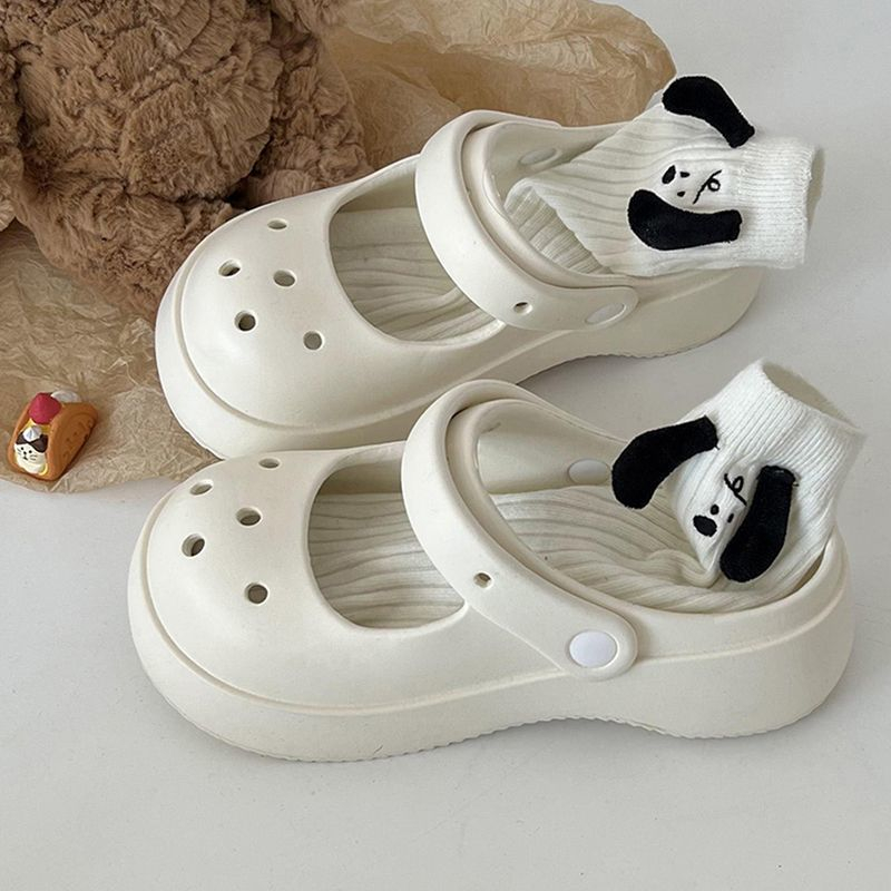 Giày sandal nữ crocs siêu nhẹ cao 3cm tinh tế và thoải mái