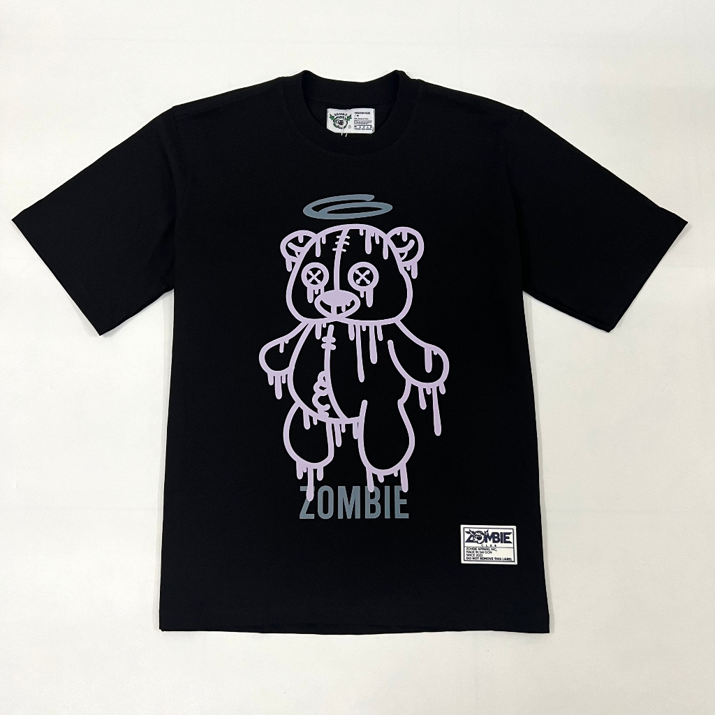 Áo thun Zombie Club x PAMIN Bear Angel vải thun cotton 100% định lượng 250gsm ZB024