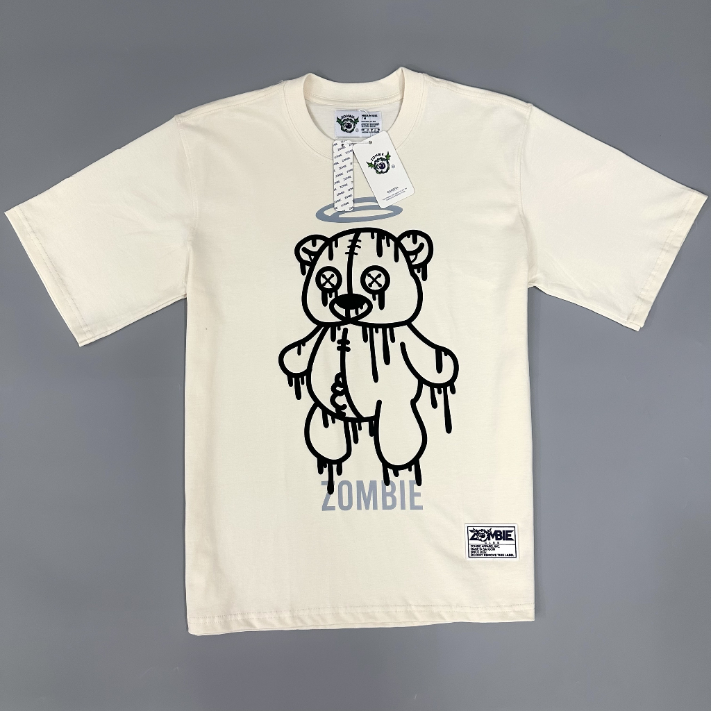 Áo thun Zombie Club x PAMIN Bear Angel vải thun cotton 100% định lượng 250gsm ZB024