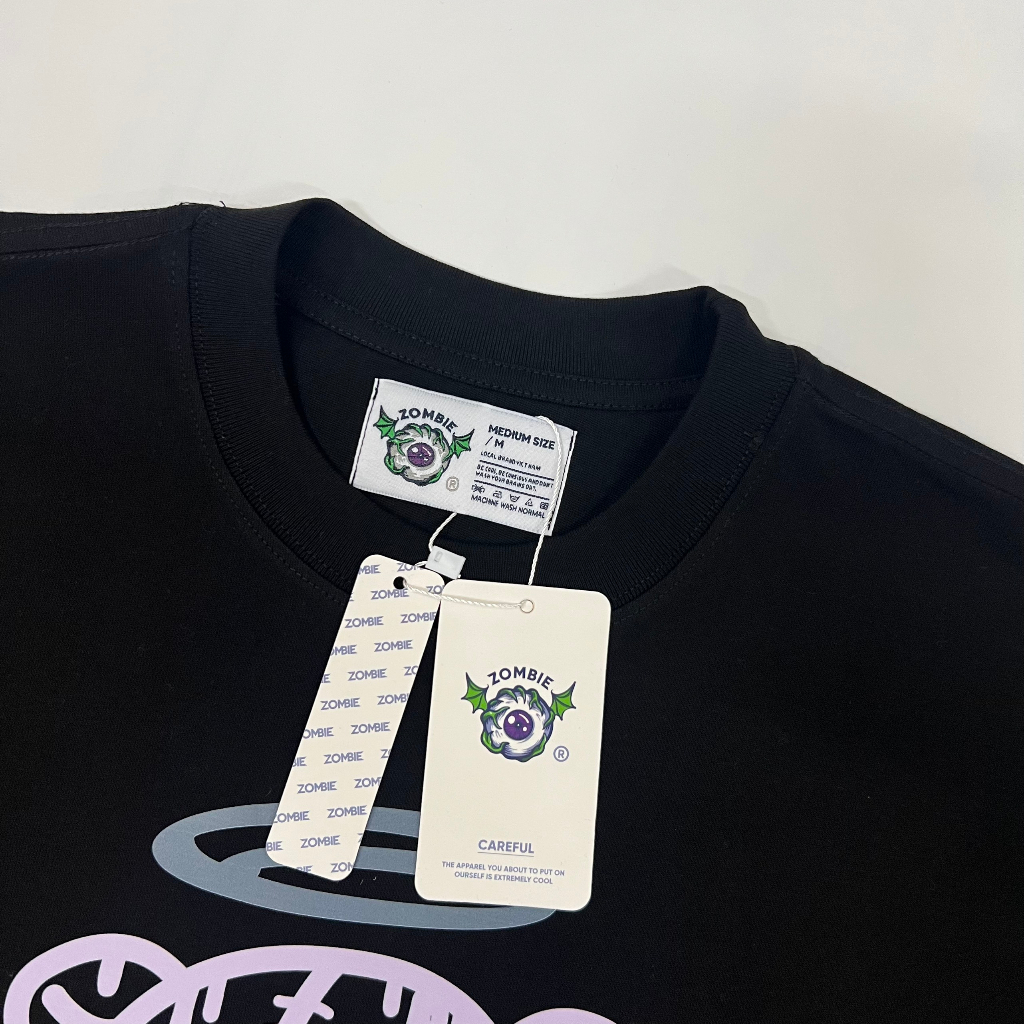 Áo thun Zombie Club x PAMIN Bear Angel vải thun cotton 100% định lượng 250gsm ZB024