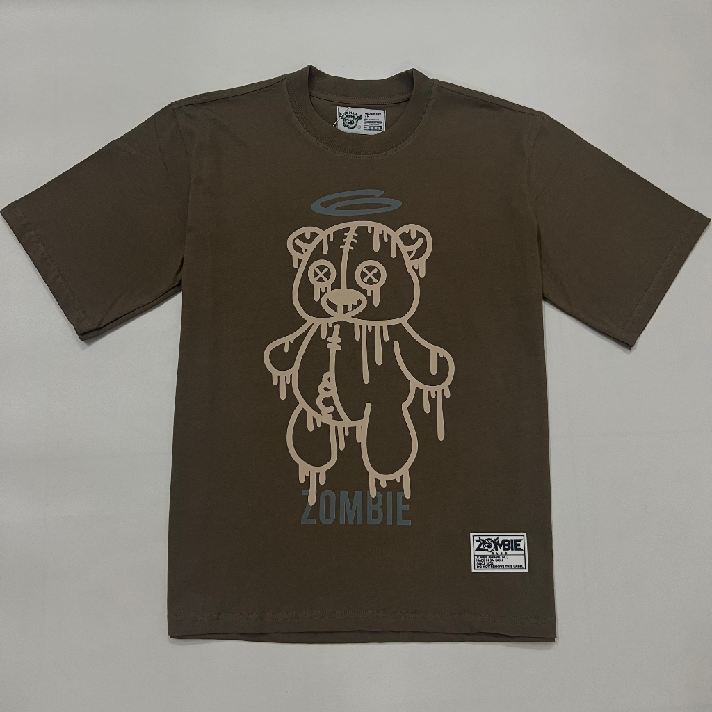 Áo thun Zombie Club x PAMIN Bear Angel vải thun cotton 100% định lượng 250gsm ZB024