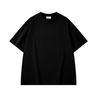 [60-100kg] Áo thun đen Oversize Nam Nữ Cotton 300GSM Unisex V1 ~ 118-126
