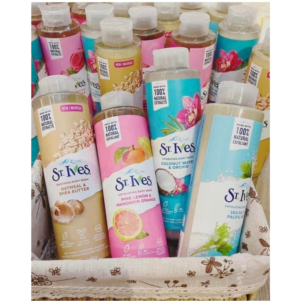 [LYS MALL] Sữa Tắm St.Ives Tẩy Tế Bào Chết Dịu Nhẹ Dưỡng Da - St. Ives Soothing Body Wash 650ml