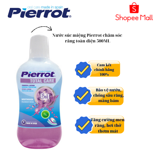 [MUA 2 TẶNG THÊM 1] Nước súc miệng chăm sóc răng toàn diện Pierrot 6 trong 1 500ml