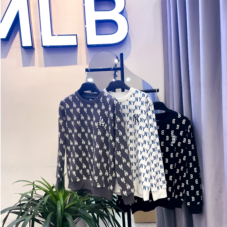 Áo nỉ Sweater nam nữ MLB NY Yankees nhiều màu hàng xuất dư cao cấp phong cách Hàn Quốc