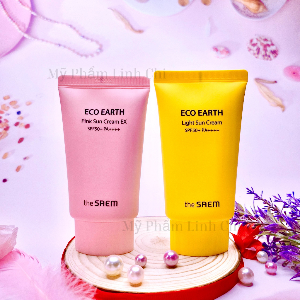 Kem Chống Nắng The Saem Eco Earth Power Pink Sun Cream SPF50+ 50ml