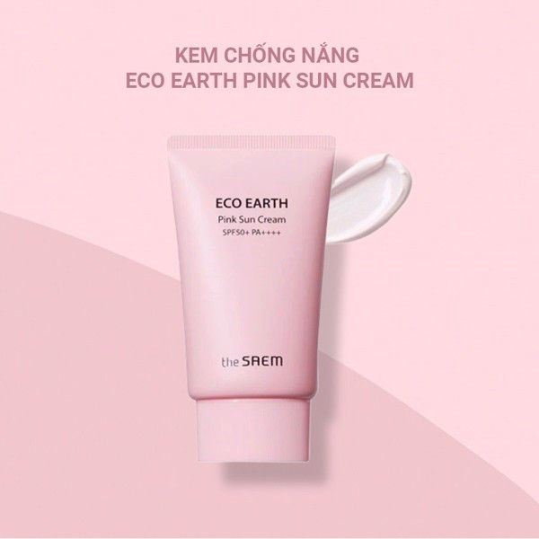 Kem Chống Nắng The Saem Eco Earth Power Pink Sun Cream SPF50+ 50ml